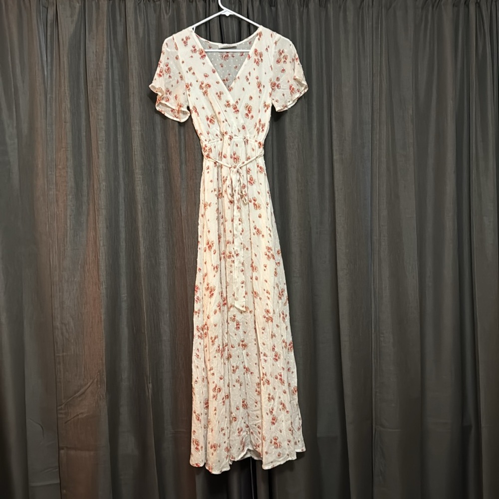 Carly Jean faux wrap long dress